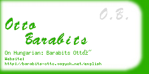 otto barabits business card